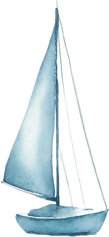 Aquarell eines Segelboots